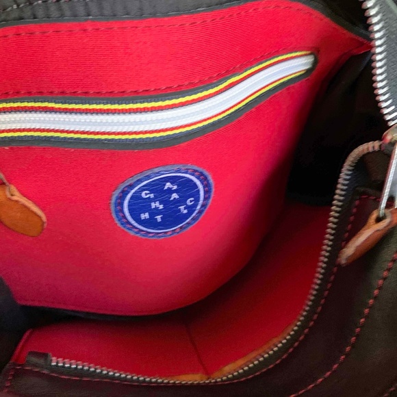 Genuine blue leather shoulder bag - Picture 5 of 6